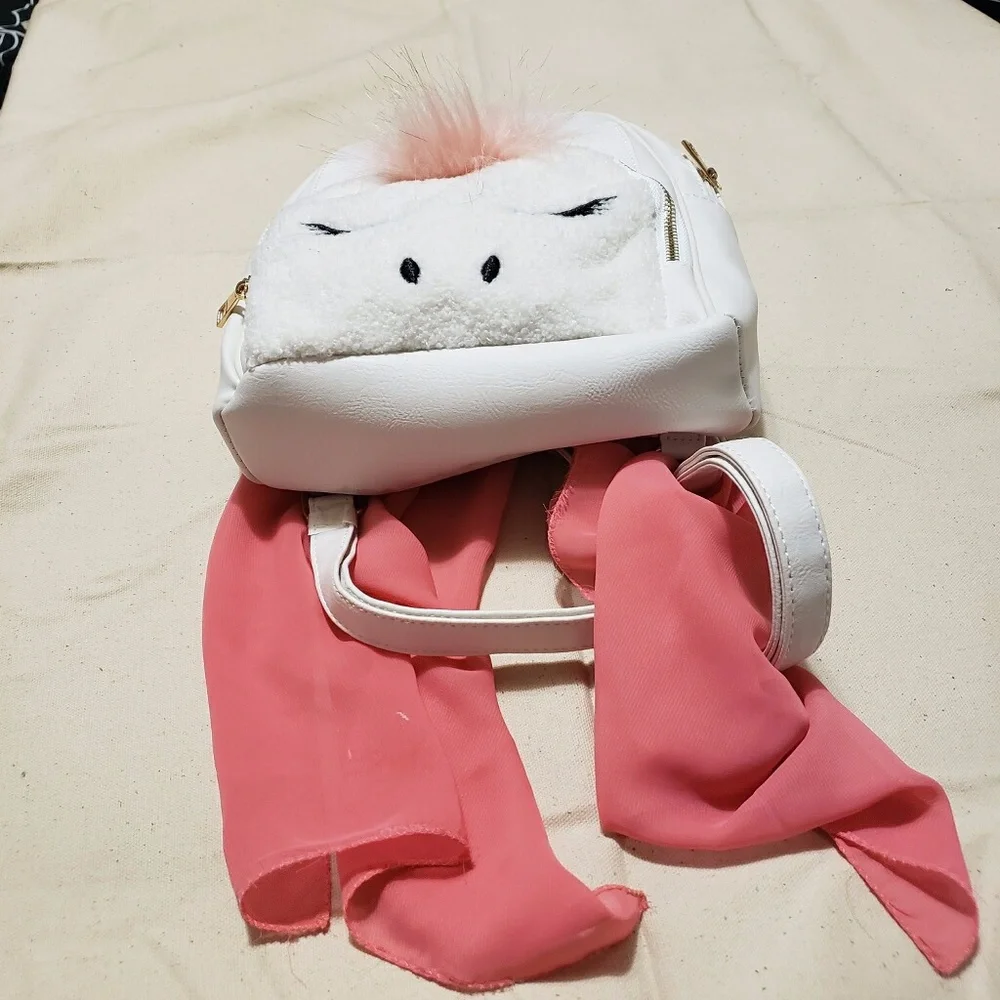 White Unicorn Mini Backpack - Picture 4 of 8